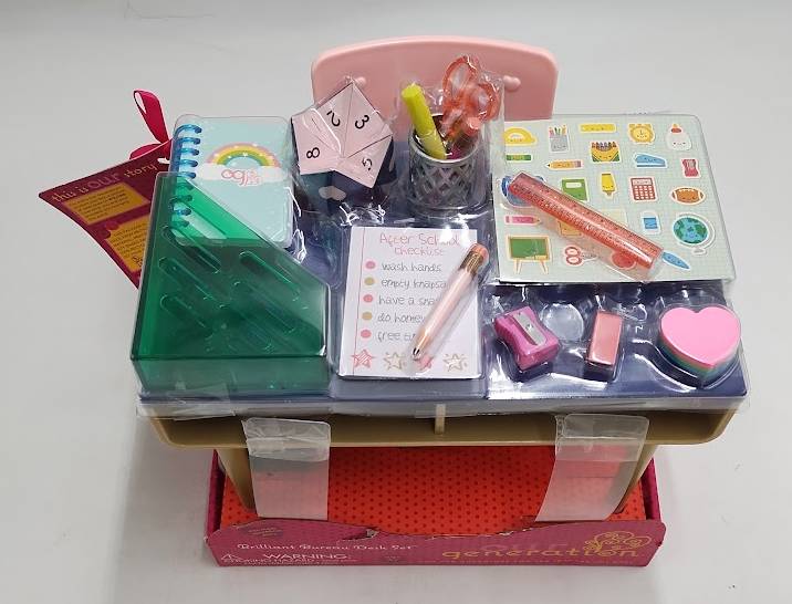 Our Generation Brilliant Bureau Home Desk Accessory Set for 18"Dolls SEE DETAILS