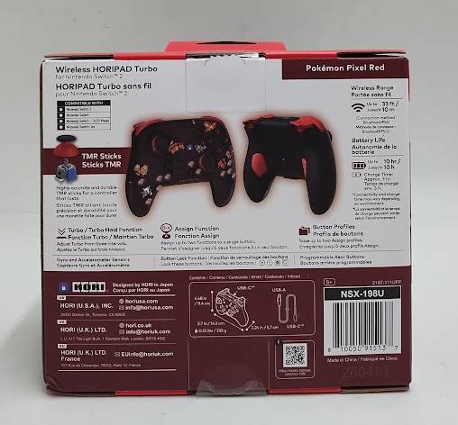 HORI Wireless HORIPAD Turbo (Pokemon Pixel Red) for Nintendo Switch 2