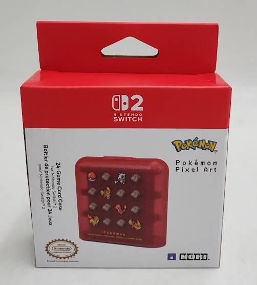 HORI 24-Game Card Case (Pokemon Pixel Red) for Nintendo Switch 2