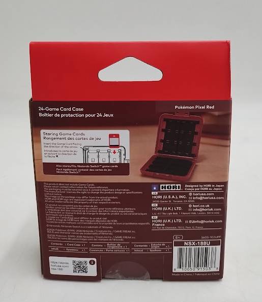 HORI 24-Game Card Case (Pokemon Pixel Red) for Nintendo Switch 2