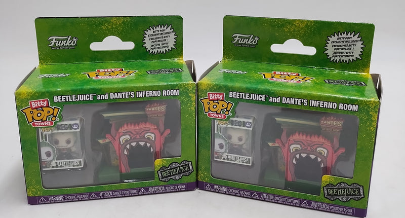 2 PACK Funko Bitty POP! Town: Beetlejuice Dantes Figure