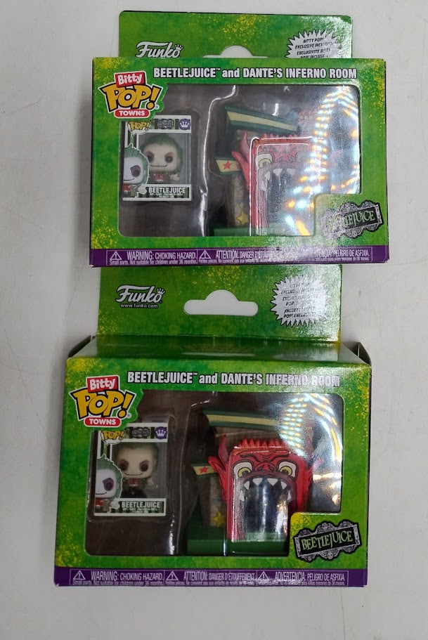 2 PACK Funko Bitty POP! Town: Beetlejuice Dantes Figure