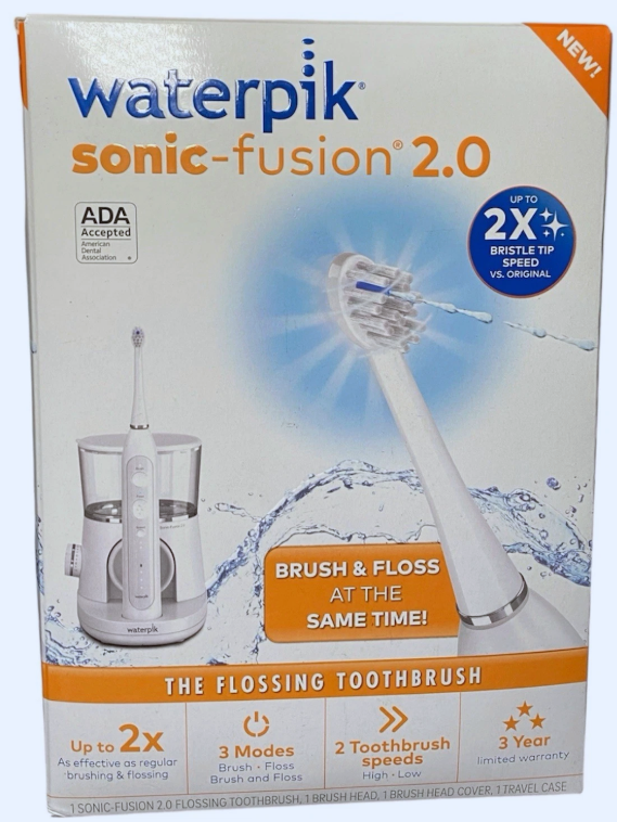 Waterpik Sonic-Fusion 2.0 Flossing Electric Toothbrush, White