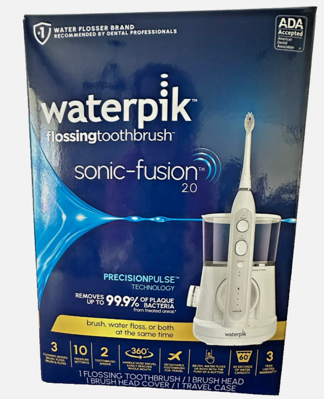 Waterpik Sonic-Fusion 2.0 Flossing Electric Toothbrush, White