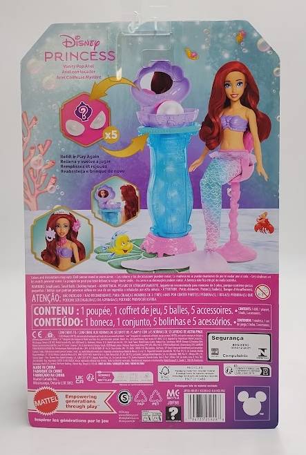 Disney Princess Ariel Vanity Pop Mermaid 11.8" Doll & 5 Surprises SEE DETAILS