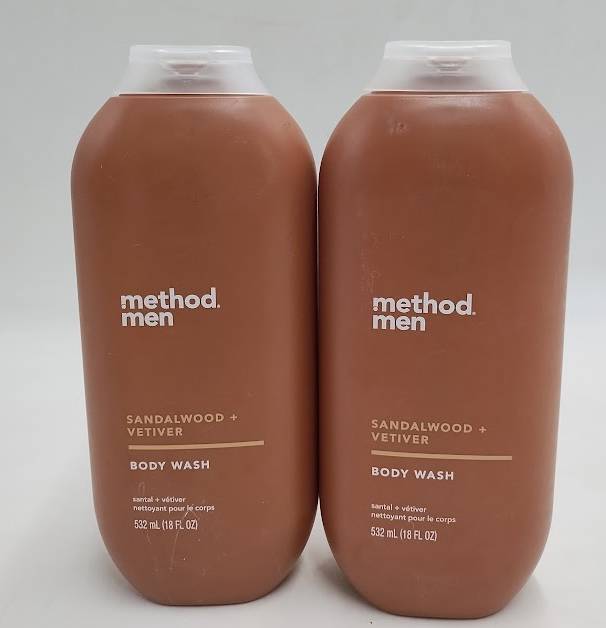 LOT OF 2!! Method Men's Body Wash Sandalwood + Vetiver