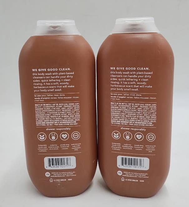 LOT OF 2!! Method Men's Body Wash Sandalwood + Vetiver