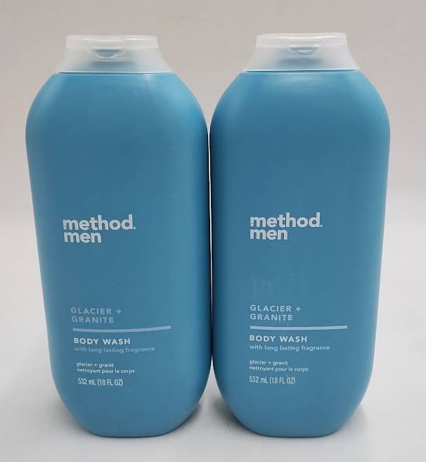 LOT OF 2!! Method Men's Body Wash - Glacier + Granite