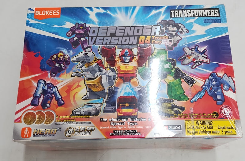 BLOKEES - Transformers Defender Version Wv4: Tyrants Fury Model Kit 12Ct Display