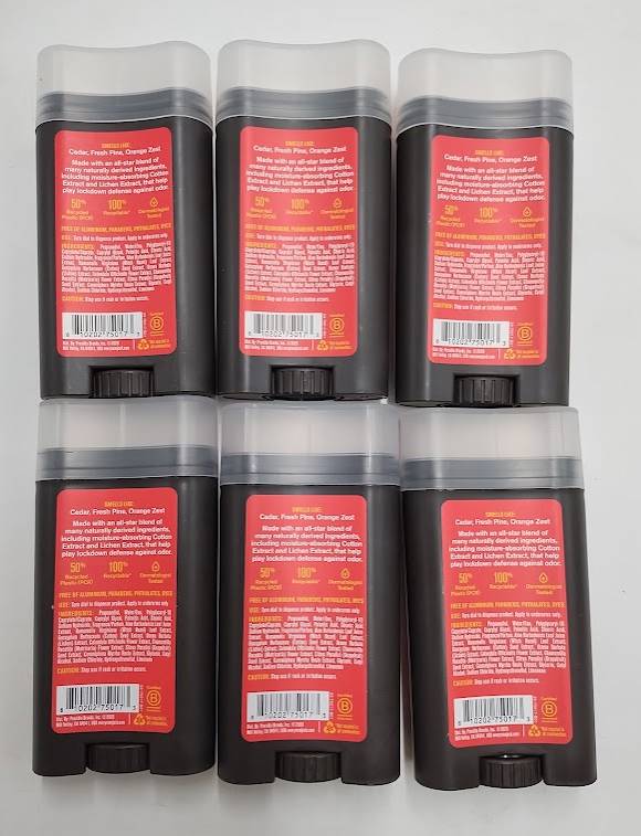 LOT OF 6 Every Man Jack Full Court Collection Deodorant Buzzer Beater Cedar 3oz