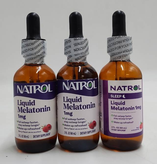 LOT OF 3! Natrol Liquid Melatonin Adults 1mg Berry-Flavored 2 FlOz EXP 02/2027+