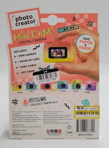 Canal Toys Mini Camera - NEON GREEN & BLUE INSTANT