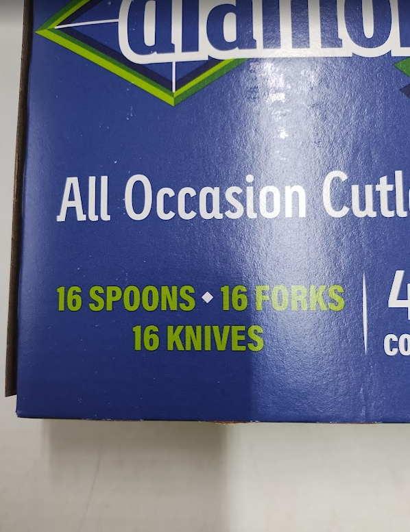 LOT OF 12 Diamond All Occasion Clear Disposable Forks Spoons and Knives - 48ct