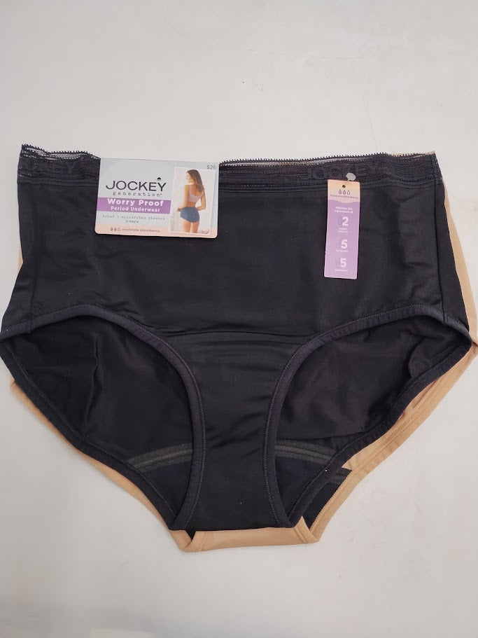 Jockey Generation Women's 2pk Absorbency Briefs M