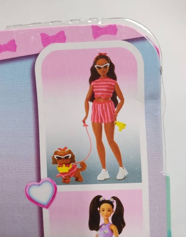 Barbie Twinning Looks Doll w/ Pet Dog Matching Pink Outfits Blonde SEE DETAILS