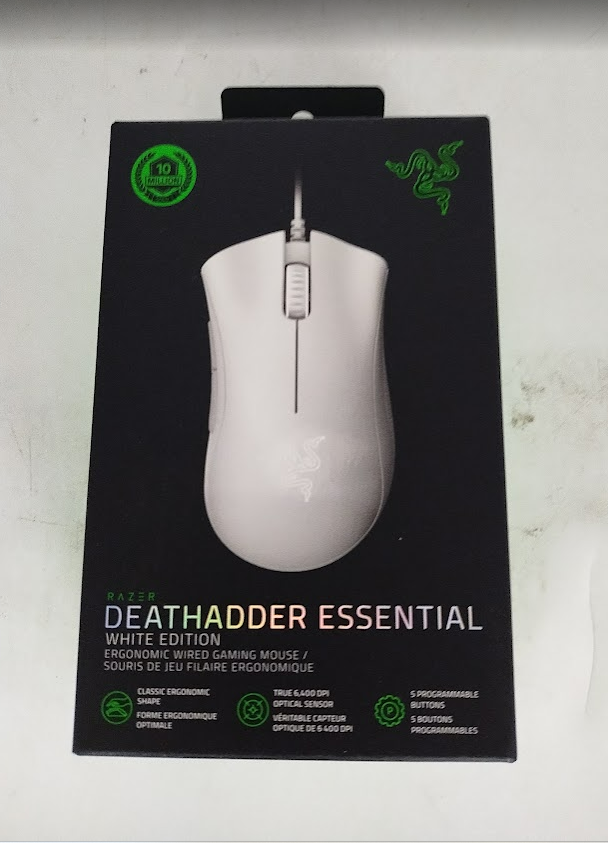 Razer DeathAdder Essential White Edition Ergonomic Wired Gaming Mouse
