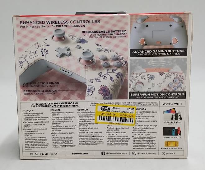 PowerA Enhanced Wireless Controller Nintendo Switch Pikachu Garden SEE DETAILS