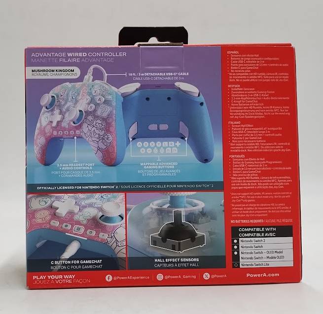Advantage Wired Controller for Nintendo Switch 2 - Mushroom Kingdom SEE DETAILS