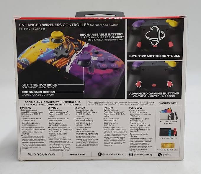 PowerA Pikachu vs Gengar Enhanced Wireless Controller NintendoSwitch SEE DETAILS