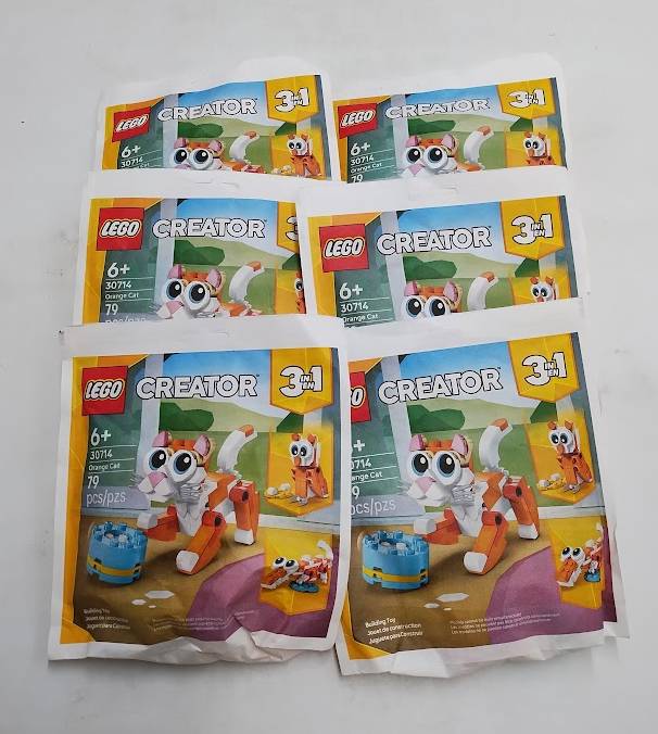 LOT OF 6 !! LEGO Creator Orange Cat 30714