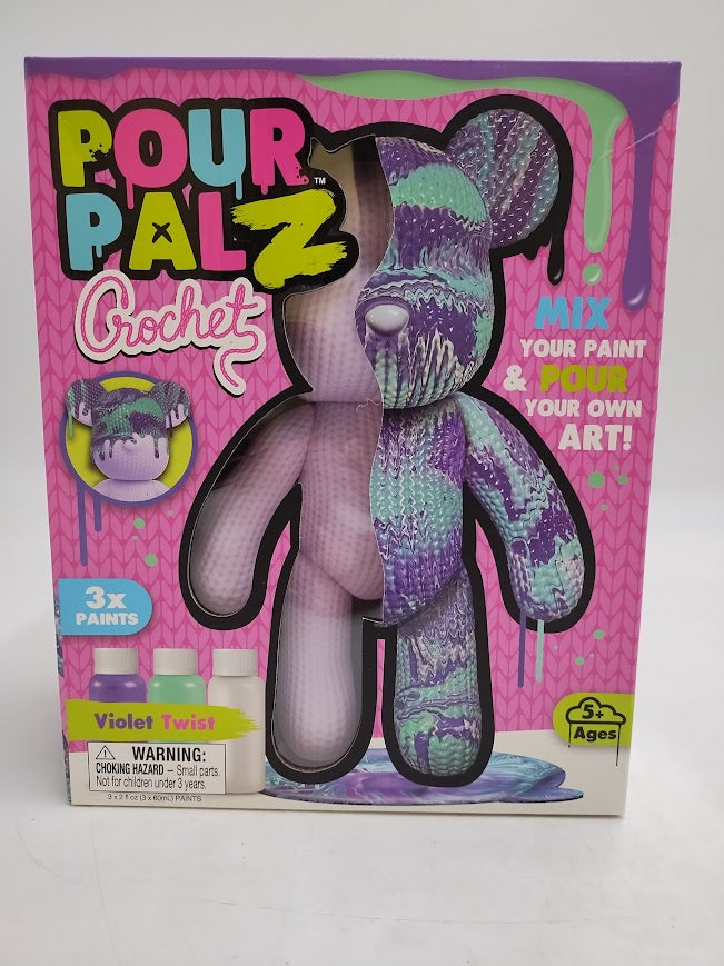 Toy Monster Pour Palz Crochet Craft Activity Kits VIOLET TWIST