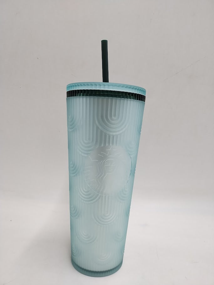 Starbucks Coffee Spring 2024 Soft Touch Green Scales Tumbler READ DESCRIPTION