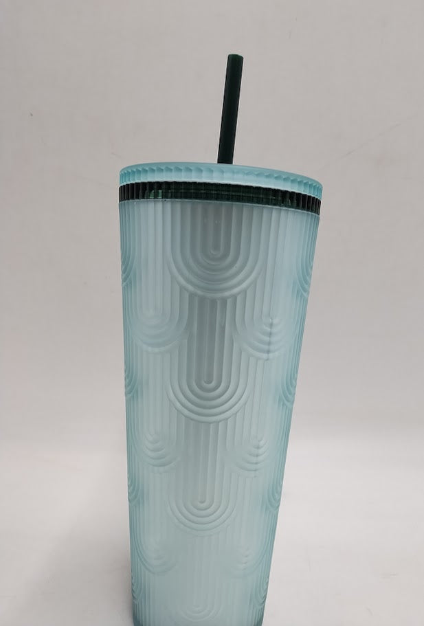 Starbucks Coffee Spring 2024 Soft Touch Green Scales Tumbler READ DESCRIPTION