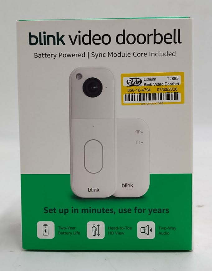 Blink Video Doorbell System with Head-to-Toe HD Sync Module Core