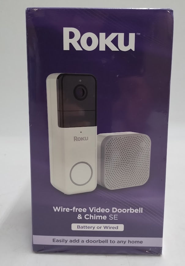 Roku Wire-free Video Doorbell & Chime with Motion & Sound Detection, Remote Monitoring, 1440p HD Night Vision
