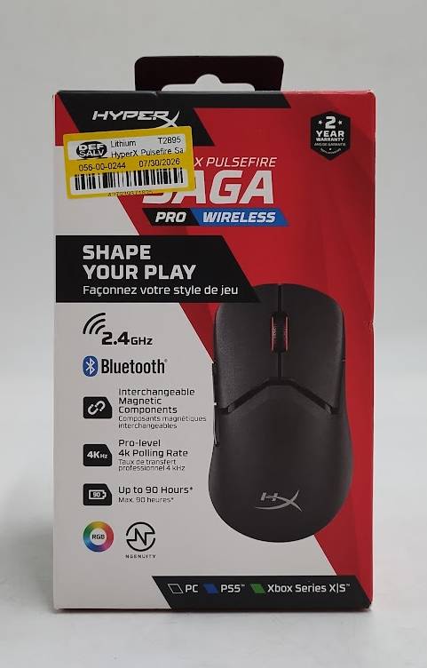 HyperX Pulsefire Saga Pro Wireless Gaming Mouse: Black Licorice
