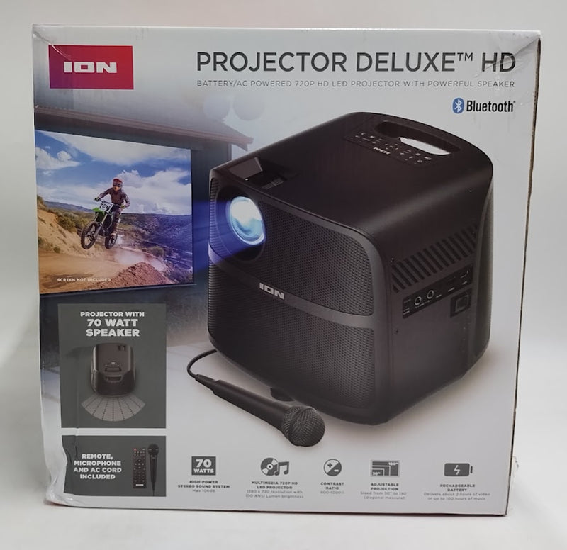ION Portable Outdoor 720P HD LED Projector w/ Movie/Karaoke Bundle SEE DETAILS