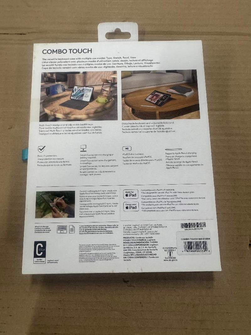 Logitech Combo Touch Keyboard Case iPad Pro 11-inch M4 & M5 Graphite SEE DETAILS