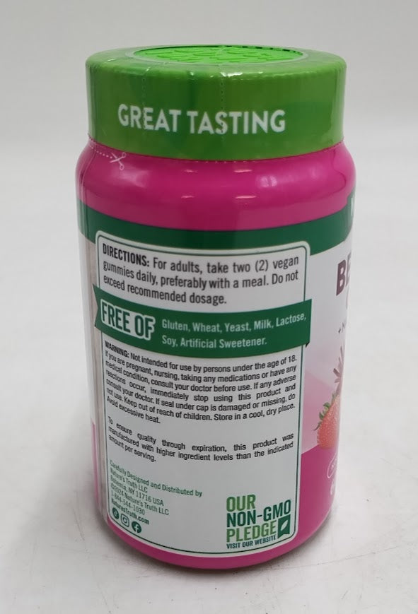 Nature's Truth Beet Root Gummies | 60 Count | Strawberry EXP 02/2027 AFTER