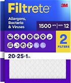 Filtrete 20X25x1 AC Furnace Air Filter, MERV 12, MPR 1500, CERTIFIED Asthma & Allergy Friendly (LOCAL PICKUP ONLY)