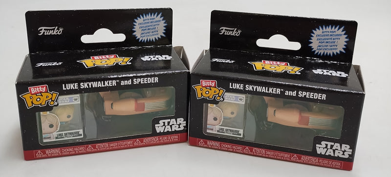 2 PACK Funko Bitty POP! Ride: Skywalker Speeder with Luke Figure