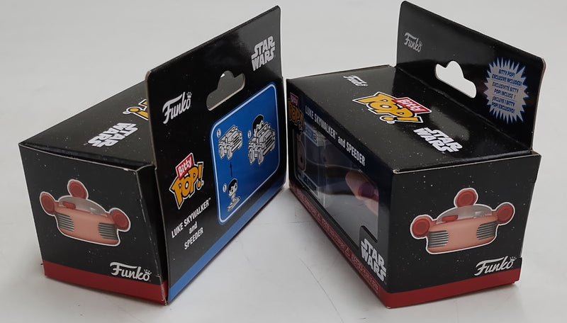 2 PACK Funko Bitty POP! Ride: Skywalker Speeder with Luke Figure