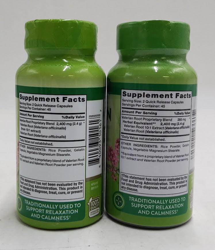 Nature's Truth Valerian Root 2400mg | 90 Capsules EXP: 05/2027+