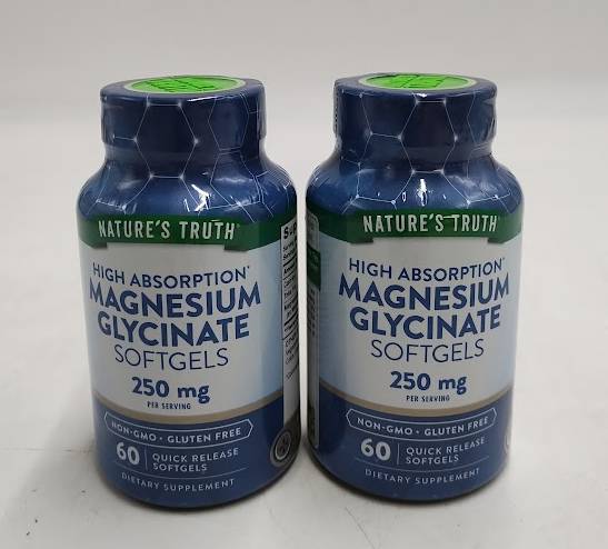 Nature's Truth Magnesium Glycinate Softgels | 250mg | 60 Pills EXP 07/2028