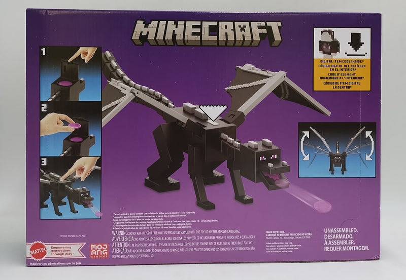 Minecraft Dragon's Breath Attack Ender Dragon Action Figure with 10 Discs SEE DETAILS