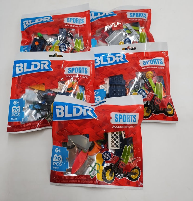 5 PACK!!! BLDR Sports Pack Accessory Set: 70-Piece