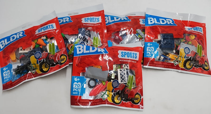 5 PACK!!! BLDR Sports Pack Accessory Set: 70-Piece