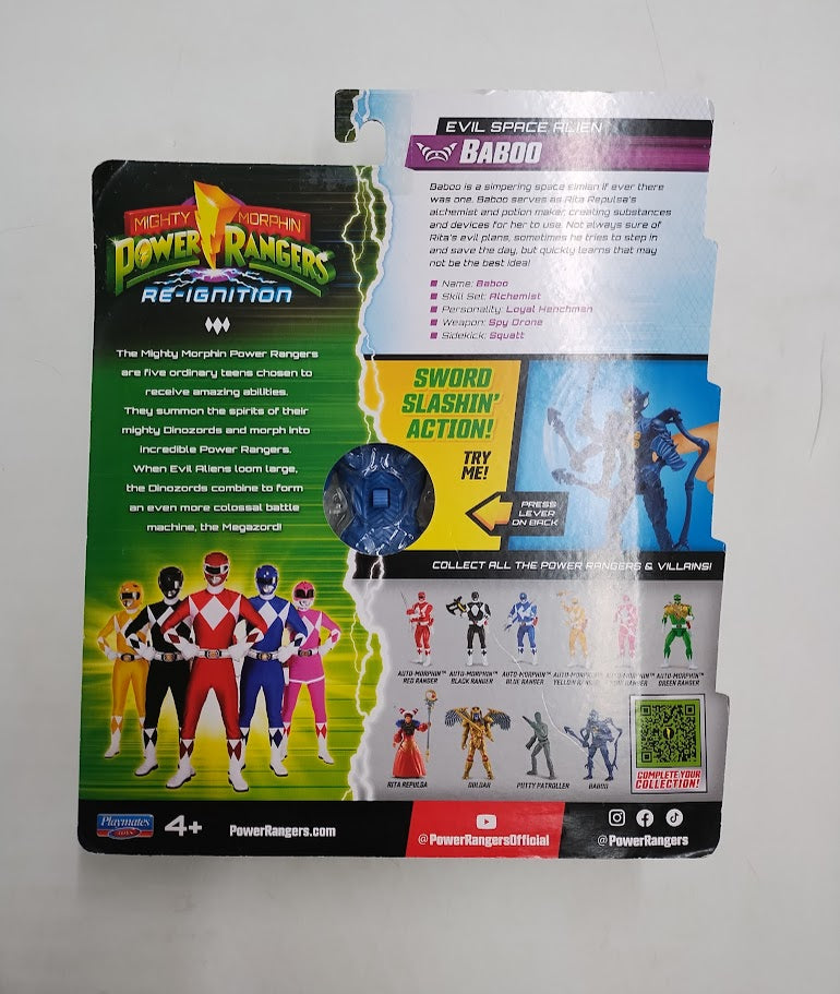 Power Rangers Mighty Morphin Evil Alien Baboo Action Figure SEE DETAILS