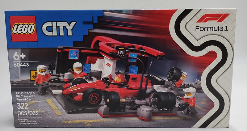 LEGO City F1 Pit Stop & Pit Crew with Ferrari Car, 60443 SEE DETAILS