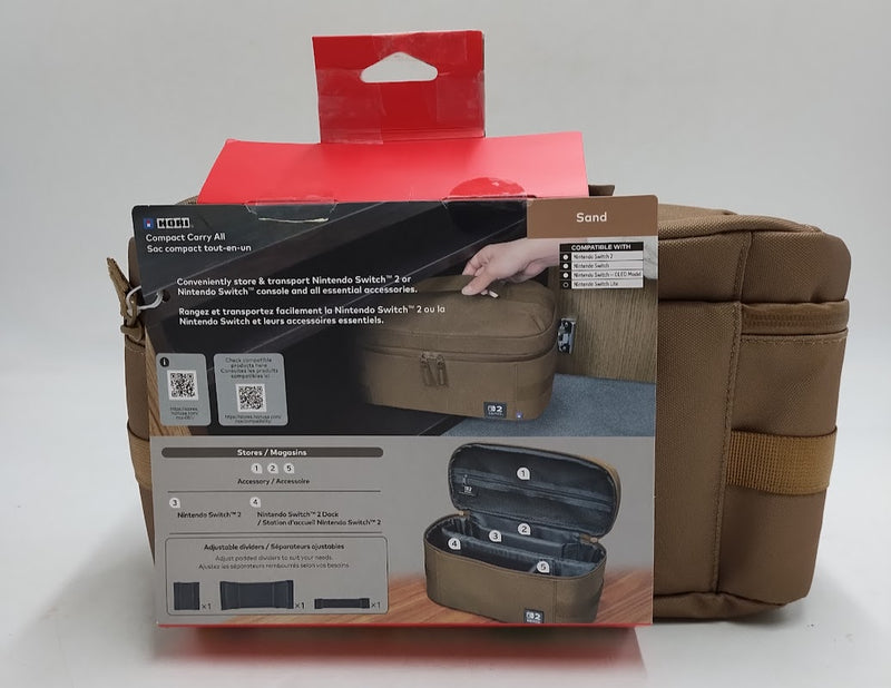 HORI Compact Carry All (Sand) for Nintendo Switch 2 SEE DETAILS