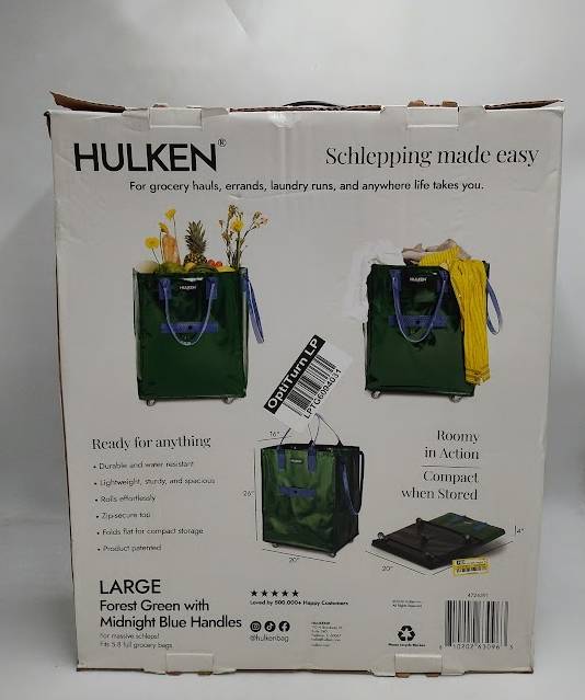 HULKEN Original Rolling Tote Bag Large Green - Target Exclusive SEE DETAILS (LOCAL PICKUP ONLY)