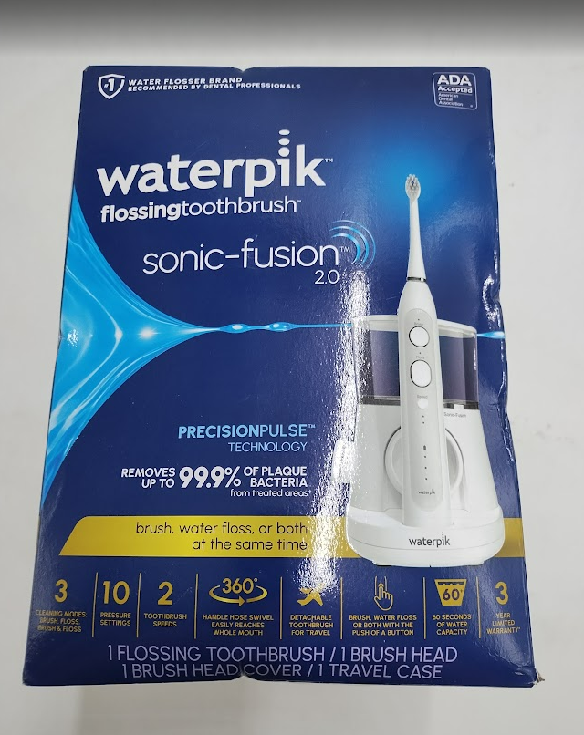 Waterpik Sonic-Fusion 2.0 Flossing Electric Toothbrush, White SEE DETAILS