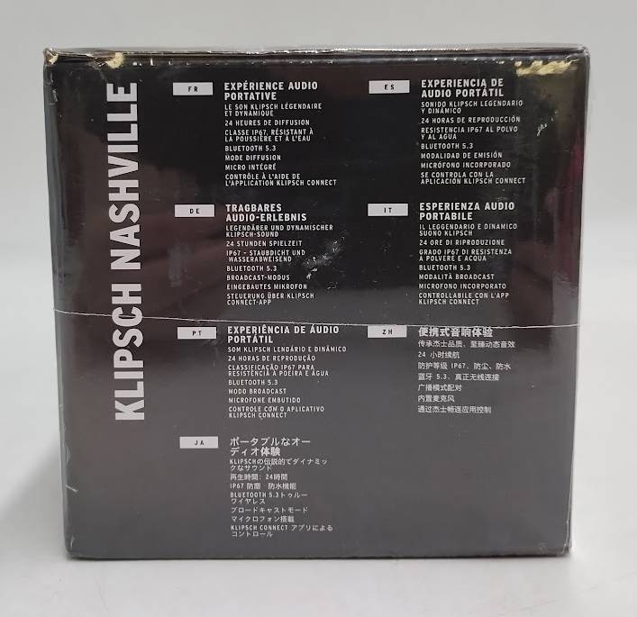 Klipsch Nashville Portable Bluetooth Speaker Black: Waterproof SEE DETAILS