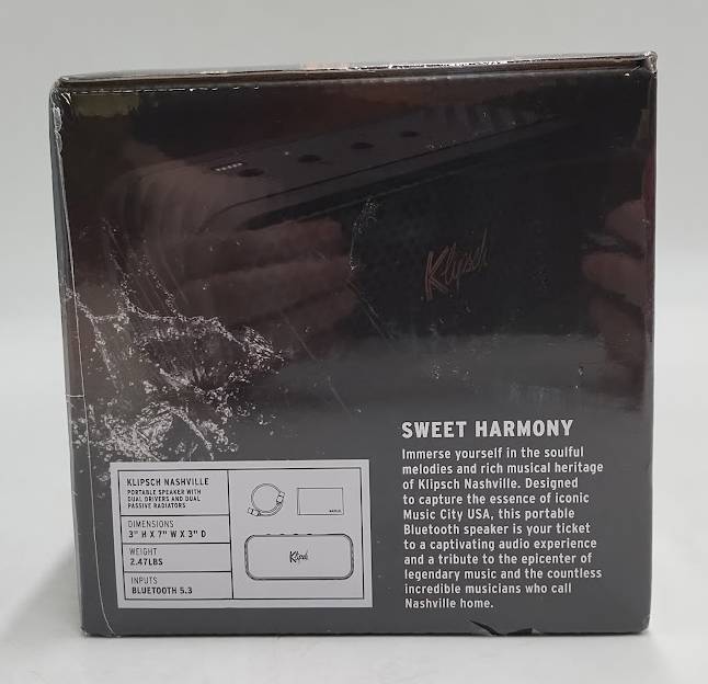 Klipsch Nashville Portable Bluetooth Speaker Black: Waterproof SEE DETAILS