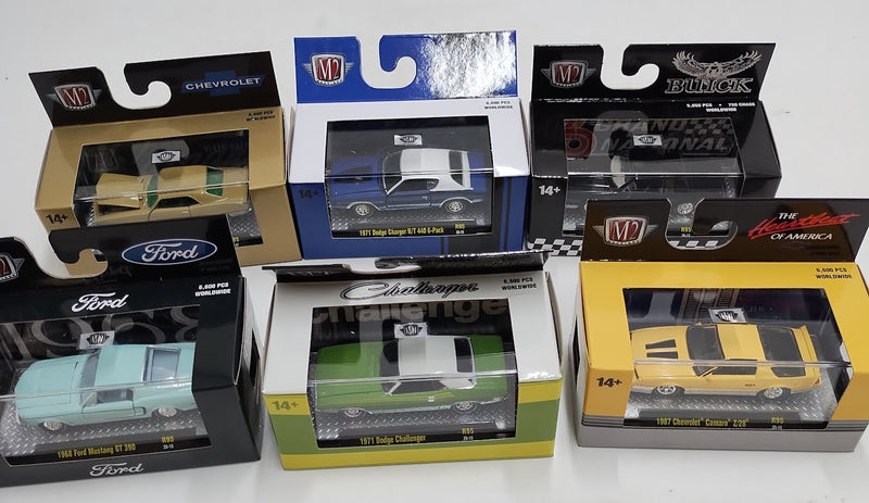 LOT OF 6!!!! M2 Machines Auto-thentics - 1:64 Scale