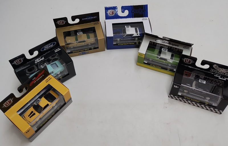 LOT OF 6!!!! M2 Machines Auto-thentics - 1:64 Scale